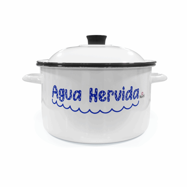 OLLA EN ESMALTE MI AGUA HERVIDA