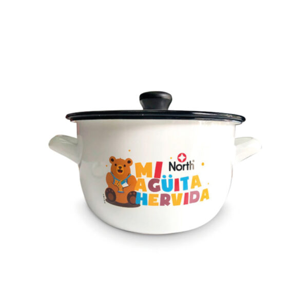 OLLA EN ESMALTE INFANTIL MI AGÜITA HERVIDA 18 cm CON TAPA