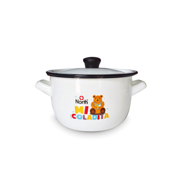 OLLA EN ESMALTE INFANTIL MI COLADITA 18 cm CON TAPA